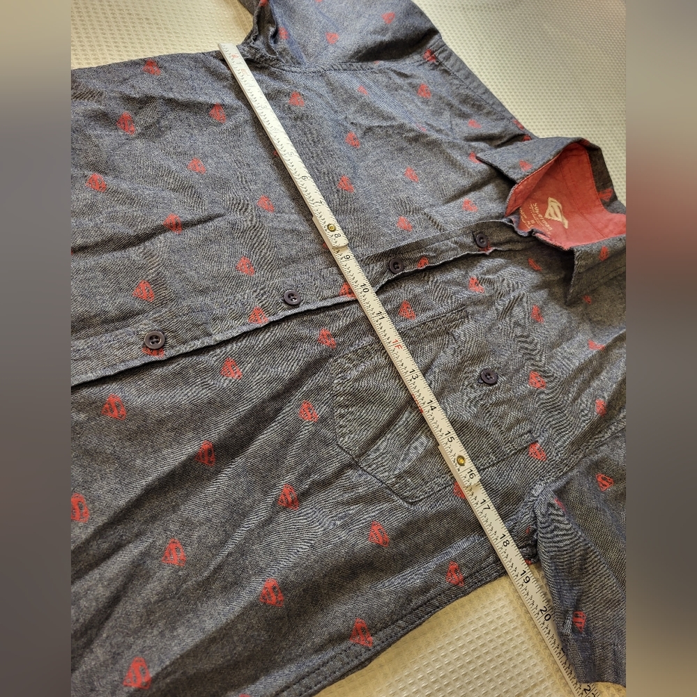 Superman Short Sleeved Button Up Patterned Shirt - image 8